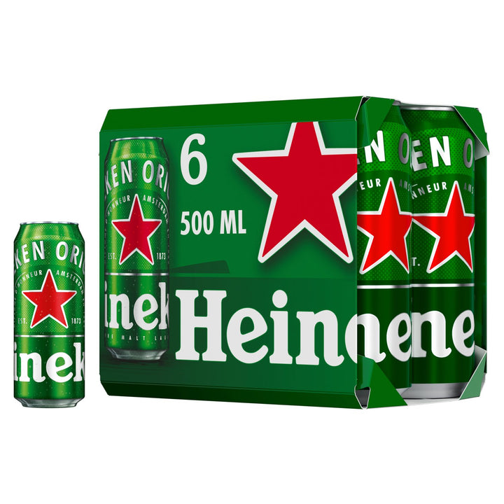 Heineken Lager 500ml Can 6pk