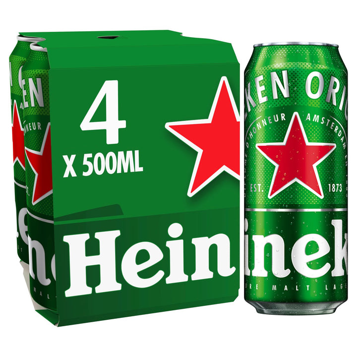 Heineken Can 4 Pack 500ml